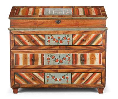 A Chest of Drawers with Reading and Writing Desk, - Rustic Furniture