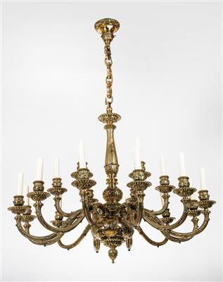 A Large Brass Chandelier, - Mobili e arti decorative