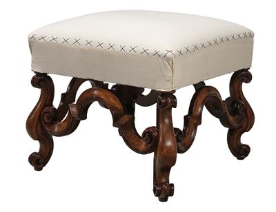 A Stool in Baroque Style, - Furniture and Decorative Art