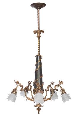 A Brass Chandelier, - Furniture and Decorative Art