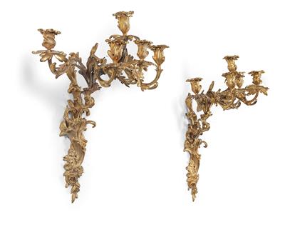 A Pair of Large Candle Appliques, - Mobili e arti decorative