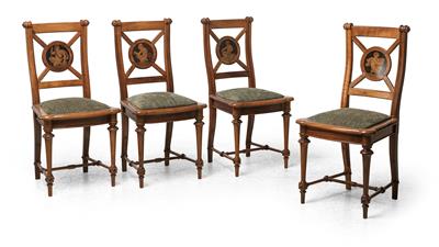 A Set of 4 Chairs, - Mobili e arti decorative