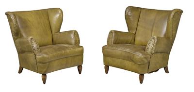 2 Low Wing-Back Chairs, - Property from Aristocratic Estates and Important Provenance