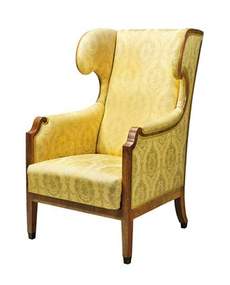 A Biedermeier Wing-Back Chair, - Asie, starožitnosti a nábytek - Část 2