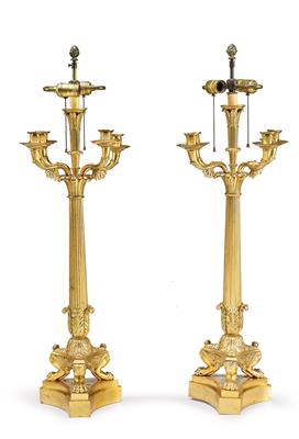 A Pair of French Table Lamps, - Works of Art - Part 2