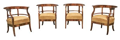 A Set of 4 Biedermeier Chairs, - Asiatico, antiquariato e mobili - Parte 2