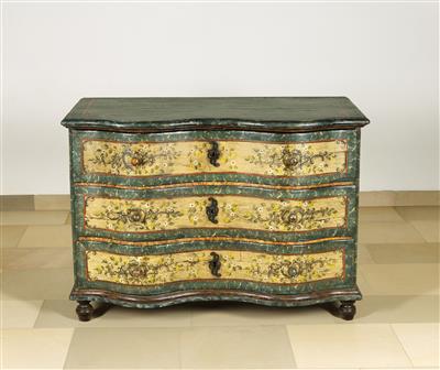 A Rustic Baroque Chest of Drawers, - Nábytek