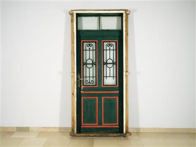 A Historicist Double Door with Frame, - Bauern- und Landhausmöbel