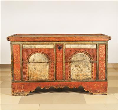 An Early Rustic Coffer, - Furniture