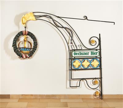 A Large Sign Holder or Bracket for an Inn (‘Zur Krone’), - Bauern- und Landhausmöbel
