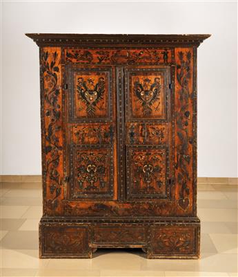 A Small, Extremely Rare Rustic Cabinet from Alpbach, - Furniture