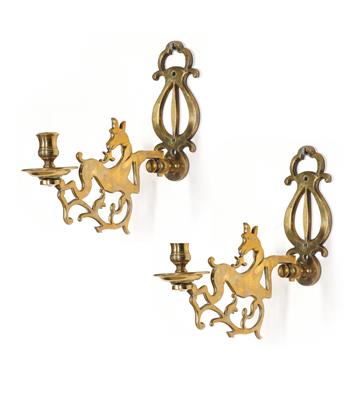 A Pair of Candle Appliques, - Mobili
