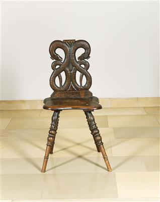 A Provincial Plank Chair, - Nábytek