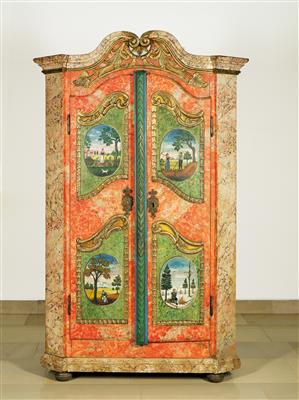 A Rare Seasons’ Wedding Cabinet from Irschenberg, - Furniture
