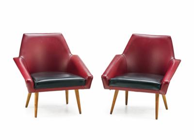 Paar niedrige Club Chairs, - Möbel