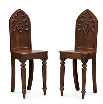 Paar ungewöhnliche zierliche Sessel, - Möbel
