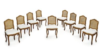A Set of Nine Chairs, - Furniture