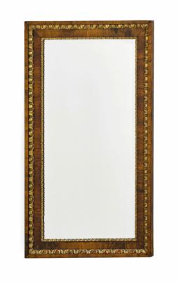 A Narrow Biedermeier Wall Mirror, - Furniture
