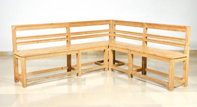 A Rustic Corner Bench, - Lidový nábytek