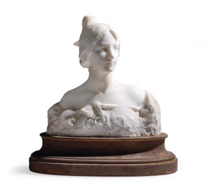 Felix Charpentier (1858-1924), Frauenbüste aus Marmor - Aus aristokratischem Besitz und bedeutender Provenienz