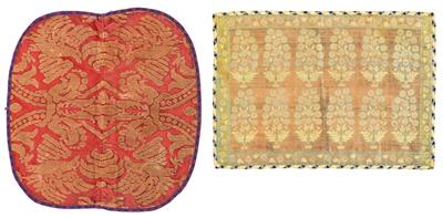 A mixed lot of two textiles, - Tappeti orientali, tessuti, arazzi