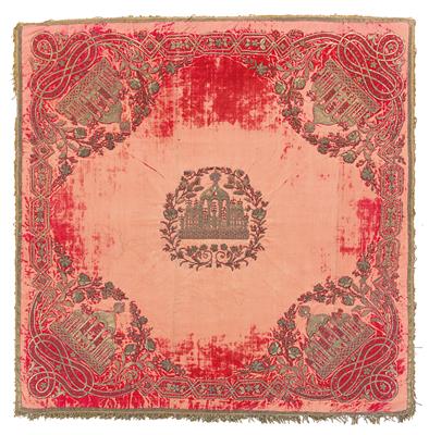 Osmanischer Velvet, Türkei, ca. 117 x 115 cm, - Orientteppiche, Textilien und Tapisserien
