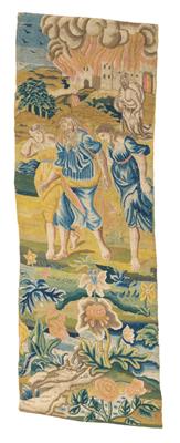 Petit Point, wohl Flandern, ca. 148 x 53 cm, - Orientteppiche, Textilien und Tapisserien