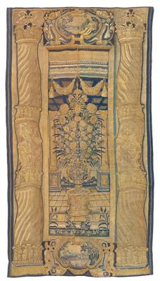 Tapisserie Fragment, wohl Frankreich, ca. 200 x 370 cm, - Orientteppiche, Textilien und Tapisserien