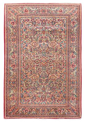 Keshan with Silk, Iran, c. 202 x 136 cm, - Orientteppiche, Textilien und Tapisserien