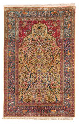 Keshan Silk, Iran, c. 200 x 130 cm, - Orientální koberce, textilie a tapiserie