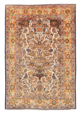 Keschan Souf Seide, Iran, ca. 205 x 140 cm, - Orientteppiche, Textilien und Tapisserien