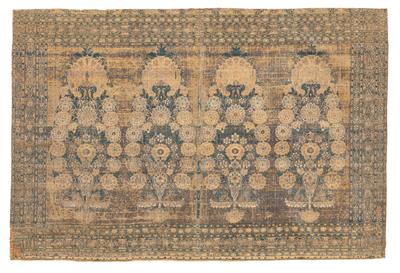 Silk Fabric, Iran, c. 43 x 64 cm, - Oriental Carpets, Textiles and Tapestries