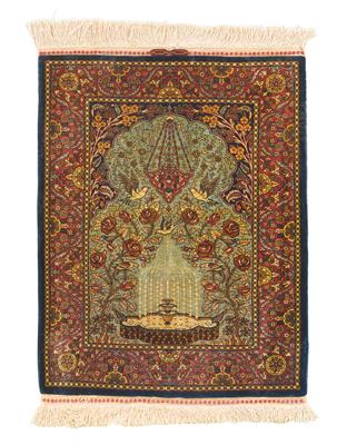 Hereke Seide 10 x 10, Türkei, ca. 73 x 55 cm, - Orientteppiche, Textilien und Tapisserien