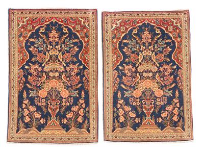 Keschan, Iran, je ca. 95 x 63 cm, - Orientteppiche, Textilien und Tapisserien