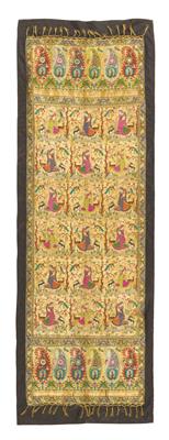 Seidentextil, Indien, ca. 177 x 60 cm, - Orientteppiche, Textilien und Tapisserien