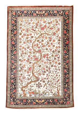 Ghom Seide extra fein, Iran, ca. 201 x 130 cm, - Orientteppiche, Textilen und Tapisserien