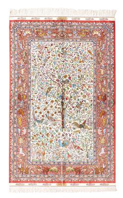 Ghom Seide fein, Iran, ca. 175 x 110 cm, - Orientteppiche, Textilen und Tapisserien