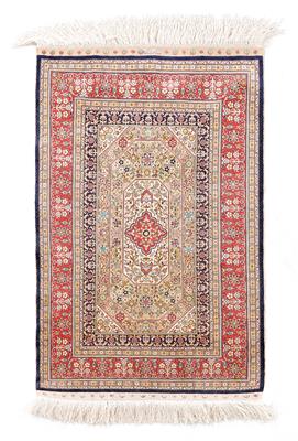 Hereke Seide 15 x 15, Türkei, ca. 87 x 56 cm, - Orientteppiche, Textilen und Tapisserien