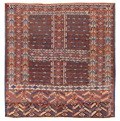 Yomut Ensi, Turkmenistan, c. 155 x 150 cm, - Tappeti orientali, tessuti, arazzi