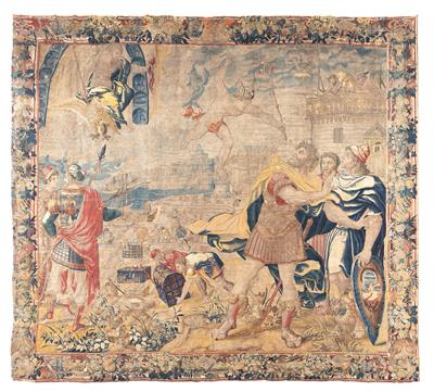 Tapestry, Brussels, c. 393 x 437 cm, - Tappeti orientali, tessuti, arazzi
