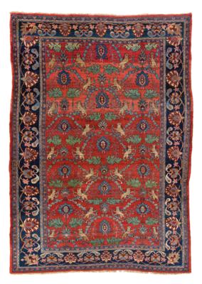 Gerus Lion Carpet, Iran, c. 325 x 228 cm, - Tappeti orientali, tessuti, arazzi