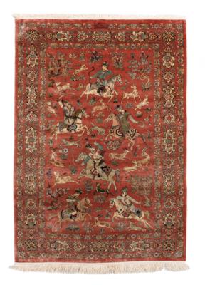 Ghom Seide extra fein, Iran, ca. 145 x 102 cm, - Orientteppiche, Textilien & Tapisserien