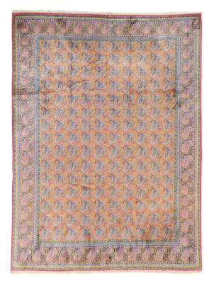 Kirman Seide, Iran, ca. 369 x 271 cm, - Orientteppiche, Textilien & Tapisserien
