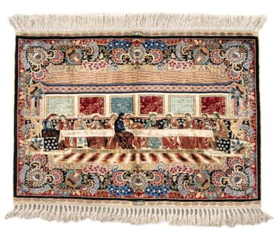 Hereke Silk 12 x 12, Turkey, c. 61 x 88 cm, - Oriental Carpets, Textiles and Tapestries