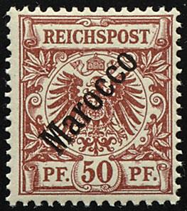 ** - D. Post in Marokko Nr. I/VI, - Stamps