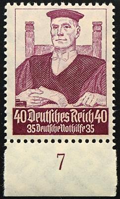 ** - D.Reich Nr. 556/564 (Nothilfe 1934) vom Bogenunterrand, - Stamps