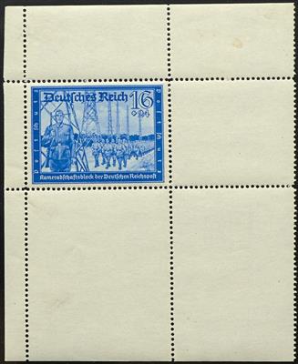 ** - D.Reich Nr. 776 (16 + 24Pfg. Postkameradschaft) als Probedruck im Blockformat in Blau, - Stamps