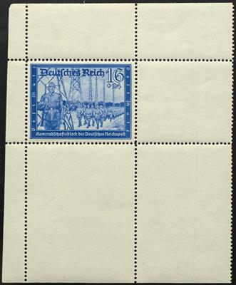 ** - D.Reich Nr. 776 (16 + 24Pfg. Postkameradschaft) als Probedruck im Blockformat in Blau, - Stamps