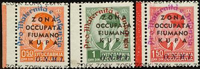 ** - Italienische Besetzung Kupa 1942 (Sassone Nr. 39/41) 3 Werte zu 0,50, - Francobolli
