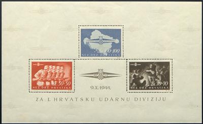 ** - Kroatien Bl. Nr. 8 (Sturmdivision), - Stamps